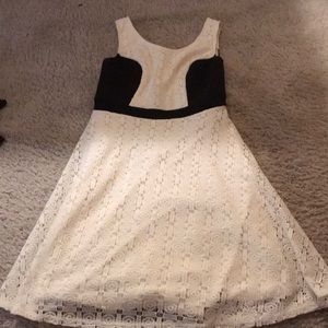 Black and white lace dress size small